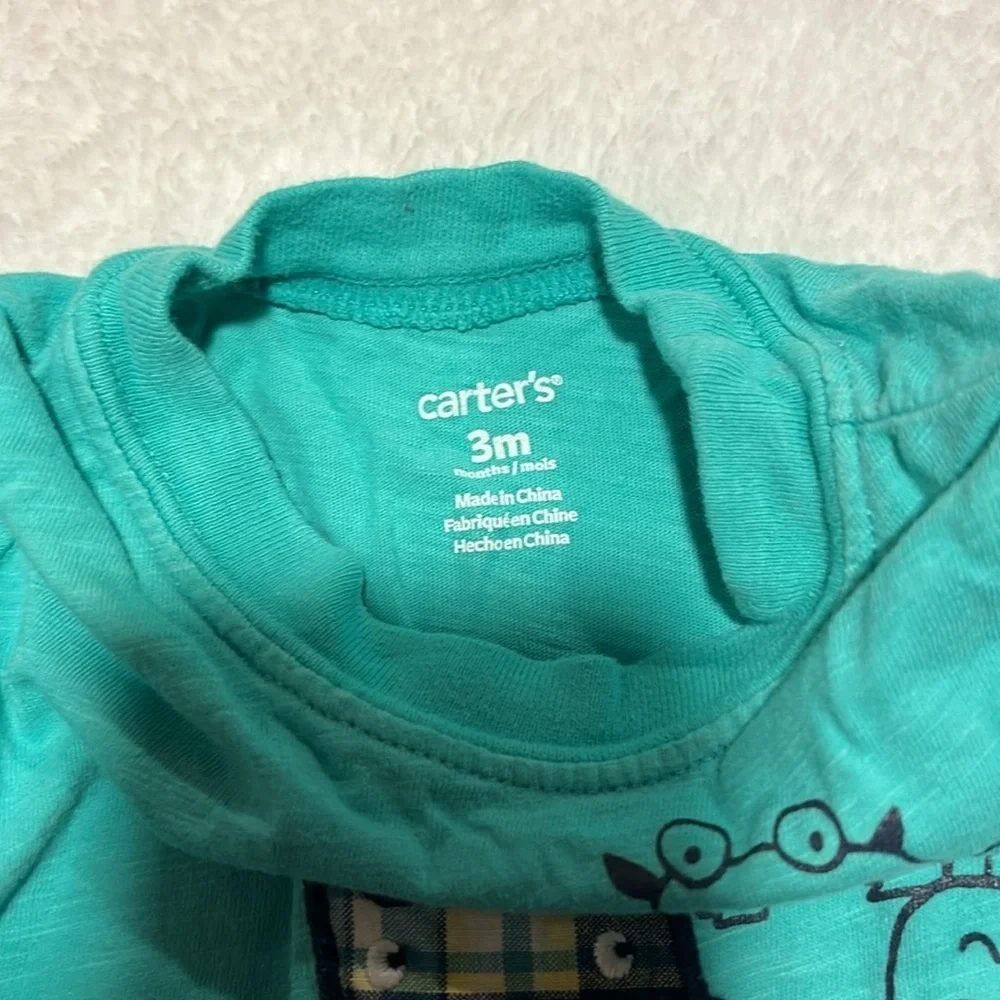 Carter’s baby 3 month outfit- short sleeve shirt and cute jogger gray sweatpants